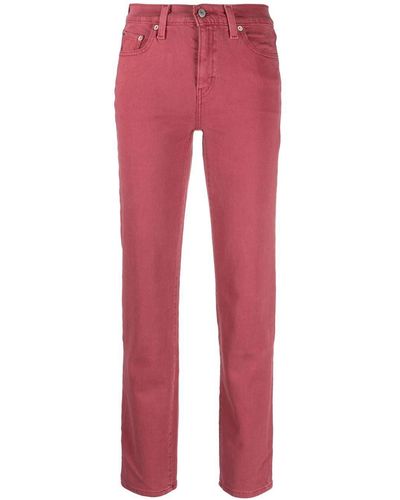Levi's High-rise 724 Straight-leg Jeans - Red