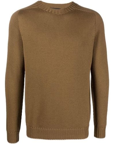 Dondup Round-neck Knit Sweater - Brown