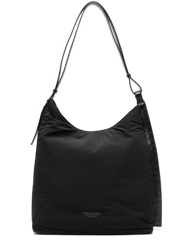Bottega Veneta Intrecciato-trim Padded Shoulder Bag - Black