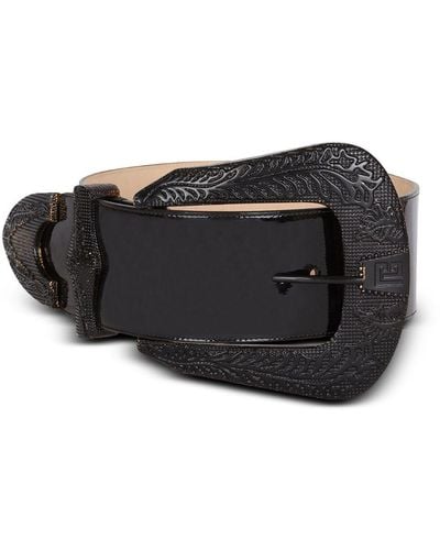 Balmain Western Patent-leather Belt - Black
