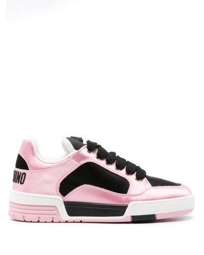Moschino Slip-On-Sneakers mit Teddy - Pink