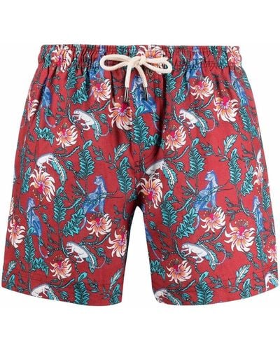 Peninsula Malindi Floral-print Swimming Shorts - Blue