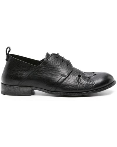 Moma Perforated Leather Oxford Shoes - Black