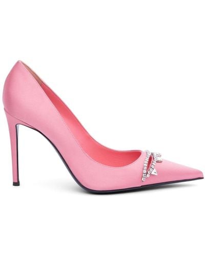 Area Crystal-embellished Stiletto Court Shoes - Pink