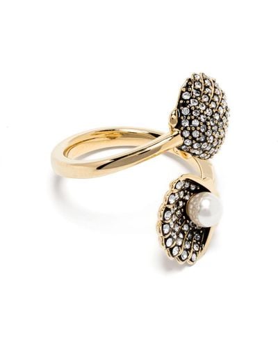 Swarovski Idyllia Shell-motif Ring - White