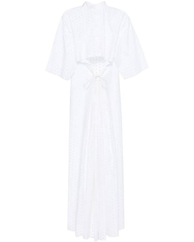 Litkovskaya Bloom Perforated Midi Dress - White