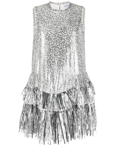 Rabanne Mini-jurk Met Luipaardprint - Grijs