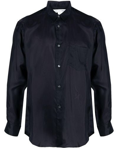 Comme des Garçons Overhemd Met Zijden-effect - Zwart