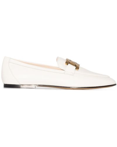 Tod's Mocasines Kate de piel - Blanco