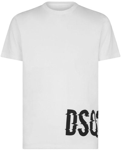 DSquared² T-shirt girocollo in cotone - Bianco