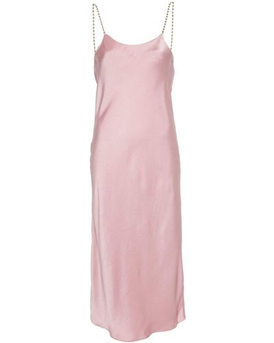 Ba&sh Cleo Satin Midi Dress - Pink
