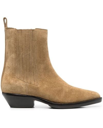 Isabel Marant Delena Western Ankle Boots - Brown