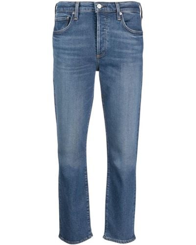 Citizens of Humanity Slim-cut Cropped-leg Jeans - Blue