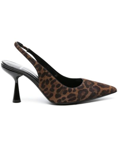 Pierre Hardy Scuba 90mm Leopard-printed Court Shoes - Brown
