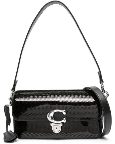 COACH Studio Sequin-embellished Shoulder Bag - Black