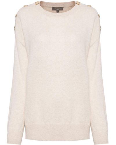 N.Peal Cashmere Organic-cashmere Sweater - Natural