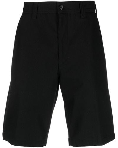 Alexander McQueen Short en coton à taille haute - Noir