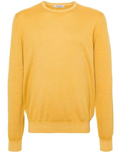 Fileria Fine-knit Virgin Wool Sweater - Yellow