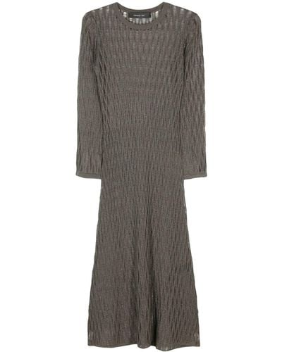 FEDERICA TOSI Knitted maxi dress - Gris