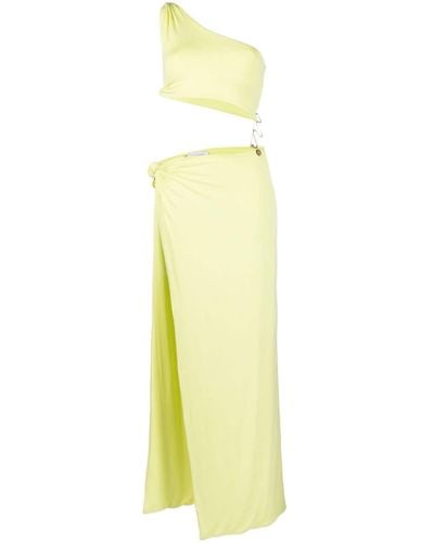 Concepto One-shoulder Skirt Set - Yellow