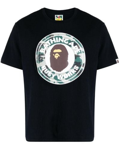 A Bathing Ape Logo-print Short-sleeve T-shirt - Black