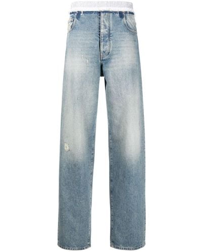 DARKPARK Jeans Claire con design a inserti - Blu