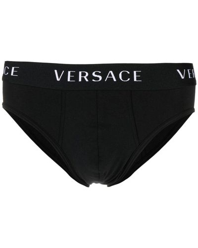 Versace ロゴ ブリーフ - ブラック