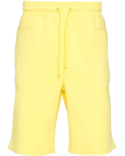 Peuterey Logo-patch Jersey Shorts - Yellow