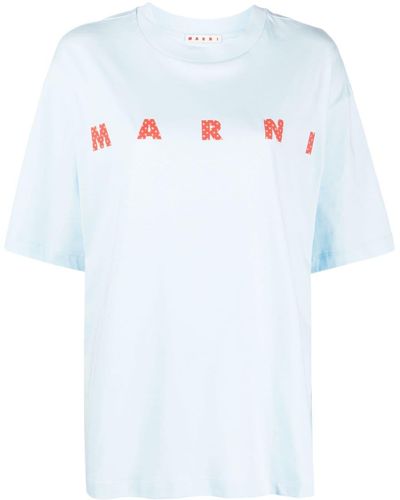 Marni ロゴ Tシャツ - ブルー