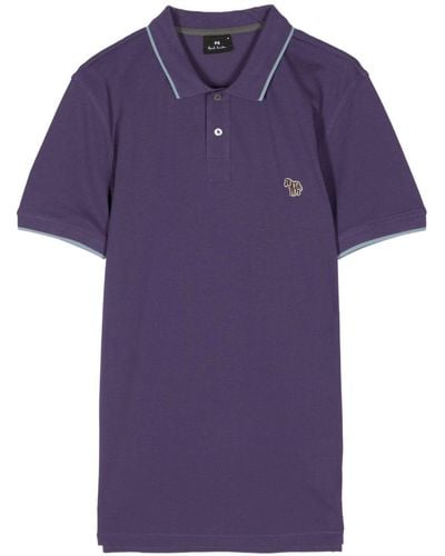 PS by Paul Smith Appliqué-detail Polo Shirt - Purple