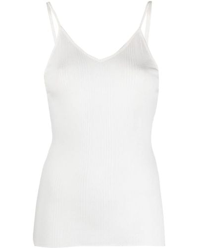 Khaite Mona Semi-doorzichtige Tanktop - Wit