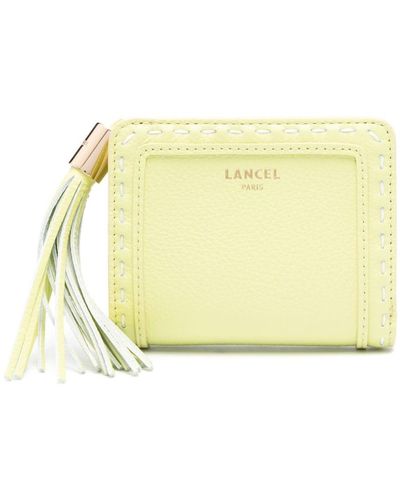 Lancel Portefeuille en cuir à design pliant - Jaune