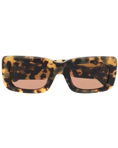 Linda Farrow X The Attico Marfa Square-frame Sunglasses - Brown