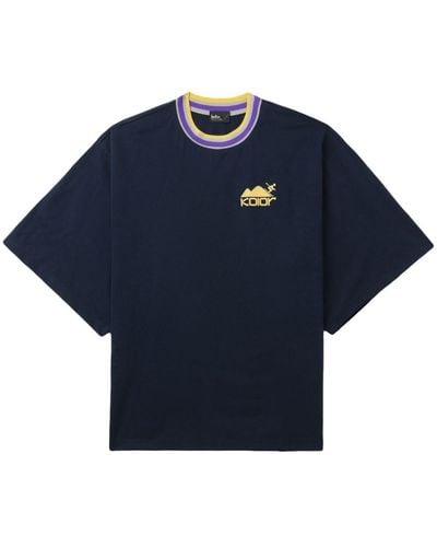 Kolor Kurzärmeliges T-Shirt mit Logo-Print - Blau