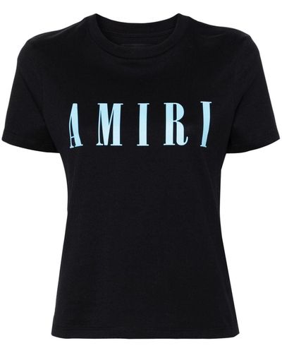 Amiri T-shirt en coton à logo imprimé - Noir