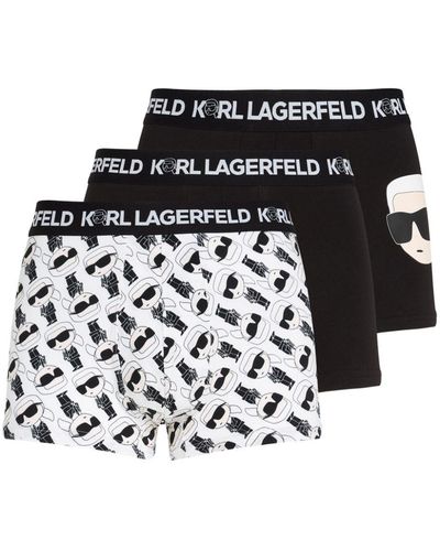 Karl Lagerfeld Ikonik 2.0 Organic Cotton Boxers (pack Of Three) - Black