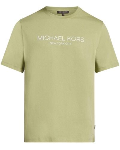 Michael Kors T-Shirt mit Logo-Print - Grün