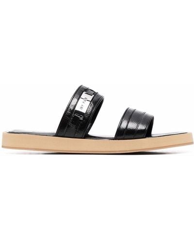 BY FAR Easy Leather Sandals - Black