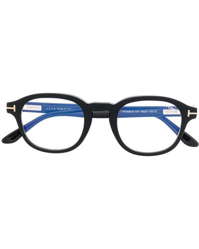 Tom Ford Brille mit ovalem Gestell - Blau