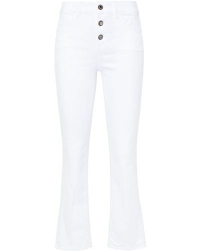 Liu Jo Halbhohe Bootcut-Jeans - Weiß