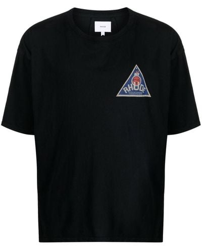 Rhude Camiseta con estampado Cadeaux - Negro