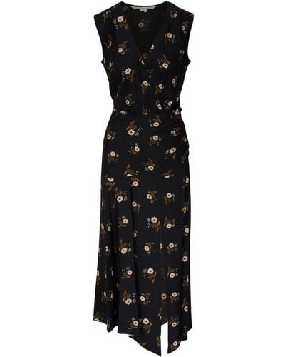 Veronica Beard Wixson Floral-print Dress - Black