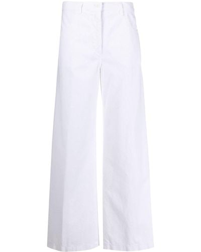 Aspesi High-waisted Wide-leg Jeans - White