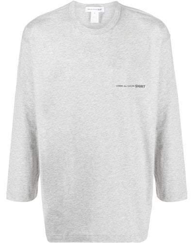 Comme des Garçons Logo-print Long-sleeve T-shirt - Gray