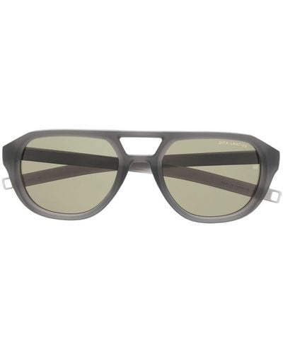 Dita Eyewear Pilot-frame Logo Sunglasses - Gray