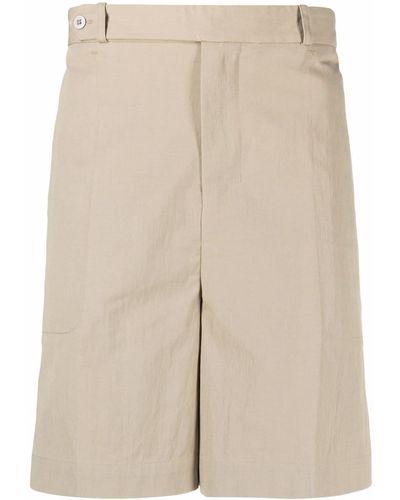 Tom Wood Pressed-crease Cotton-blend Tailored Shorts - Natural