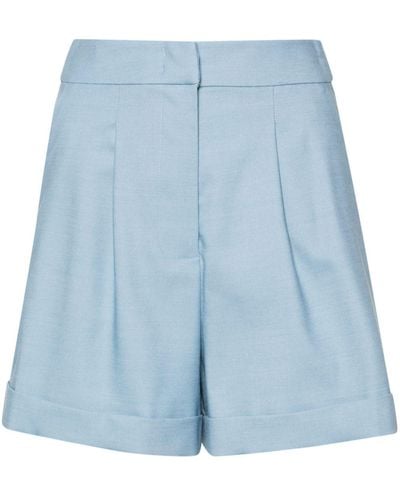 FEDERICA TOSI Pleated Tailored Shorts - Blue