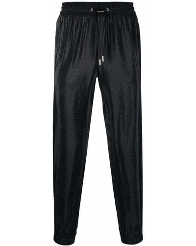 Saint Laurent Side-stripe Tapered Trousers - Black