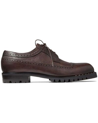 Jimmy Choo Diamond Leather Derby Shoes - Brown