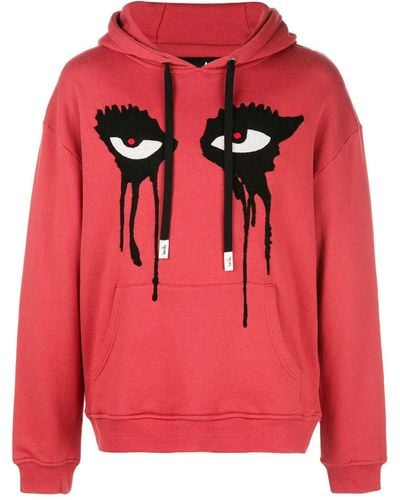 Haculla Sweat à capuche Moody Eyes - Rouge